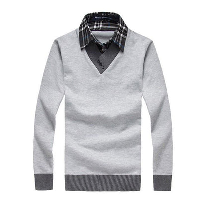 Men's V-Neck Dress Sweater - TrendSettingFashions 