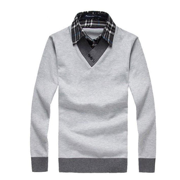 Men's V-Neck Dress Sweater - TrendSettingFashions 