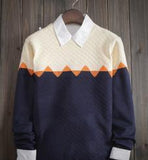 Men's Geometry Color Matching Sweater - TrendSettingFashions 