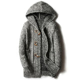 Men's Long Hooded Cardigan Up To 5XL - TrendSettingFashions