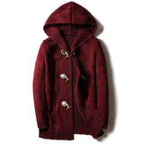 Men's Long Hooded Cardigan Up To 5XL - TrendSettingFashions