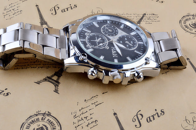 Men's Stainless Steel Dress Watch - TrendSettingFashions