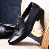 Men's Slip-On Carved Brogue Loafers - TrendSettingFashions