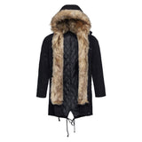 Men's Faux Fur Medium-Long Thickening Coat Up To 2XL - TrendSettingFashions