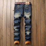 Men's Distressed Patchwork Jeans Up To Size 40 - TrendSettingFashions