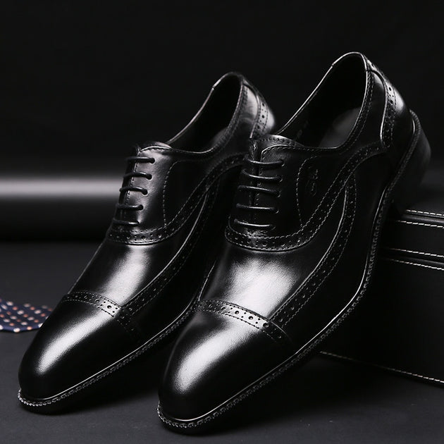 Men's Pointed Toe Oxford Brogue Shoes - TrendSettingFashions