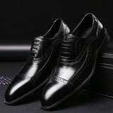 Men's Pointed Toe Oxford Brogue Shoes - TrendSettingFashions