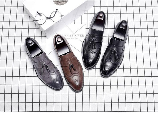 Men's Vintage Brogue Dress Shoes Up To Size 11 - TrendSettingFashions