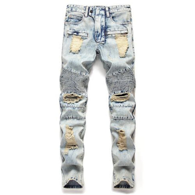 Men's Vintage Destroyed Ripped Jeans - TrendSettingFashions