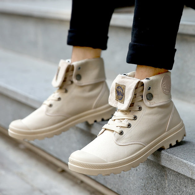 Men's Canvas High Top Fashion Boots Up To Size 11 - TrendSettingFashions