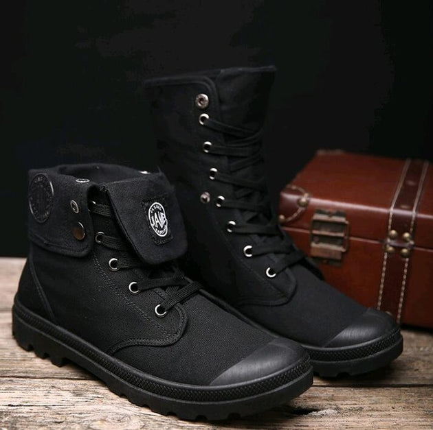 Men's Canvas High Top Fashion Boots Up To Size 11 - TrendSettingFashions
