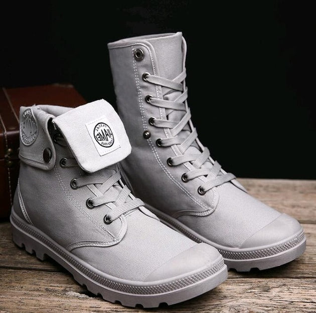 Men's Canvas High Top Fashion Boots Up To Size 11 - TrendSettingFashions