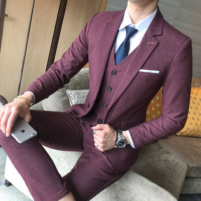 Men's Boutique Fashion Formal Business Suits 3 Piece Set Up To 5XL - TrendSettingFashions
