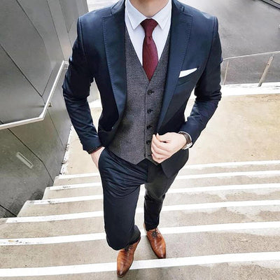 Men's Business 3 Piece Suit Up To 6XL - TrendSettingFashions 