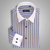 Men's Striped Business Dress Shirt Up To 4XL - TrendSettingFashions