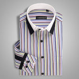 Men's Striped Business Dress Shirt Up To 4XL - TrendSettingFashions