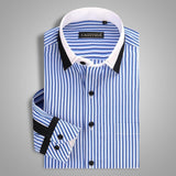 Men's Striped Business Dress Shirt Up To 4XL - TrendSettingFashions