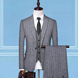 Men's Classic Striped 3 Piece Suit Up To 3XL - TrendSettingFashions