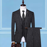 Men's Classic Striped 3 Piece Suit Up To 3XL - TrendSettingFashions