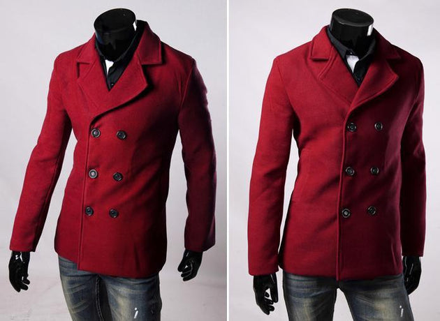 Men's Fashion Dress Button Up Coat In 6 Colors - TrendSettingFashions 