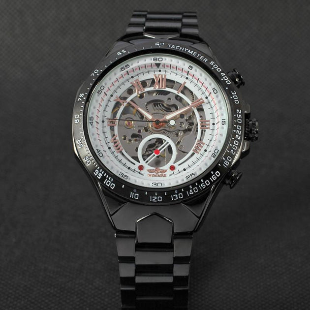 Men's Self Wind Deep Dish Skeleton Watch - TrendSettingFashions