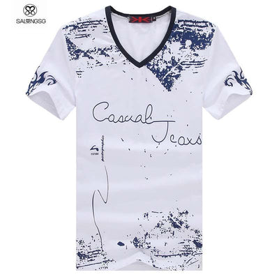 V-Neck Fashion Casual Jeans Tee - TrendSettingFashions