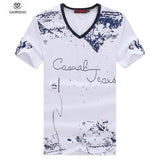 V-Neck Fashion Casual Jeans Tee - TrendSettingFashions