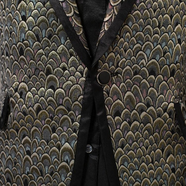 Men's Golden And Silver Scale Designer Suits Up To 6XL - TrendSettingFashions
