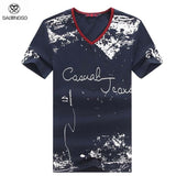 V-Neck Fashion Casual Jeans Tee - TrendSettingFashions