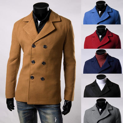 Men's Fashion Dress Button Up Coat In 6 Colors - TrendSettingFashions 