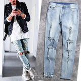 Denim Stretch Destroyed Fashion Jeans - TrendSettingFashions 