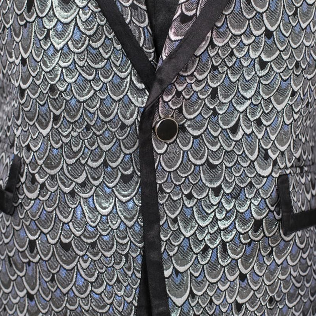 Men's Golden And Silver Scale Designer Suits Up To 6XL - TrendSettingFashions