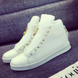 Men's Skull Design High Top Lace Up's In 2 Colors - TrendSettingFashions