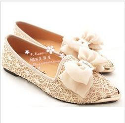 Women's Casual Lace Pointed Toe Flats Shoes In 3 Colors - TrendSettingFashions 