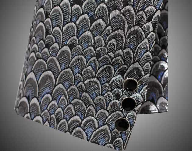 Men's Golden And Silver Scale Designer Suits Up To 6XL - TrendSettingFashions