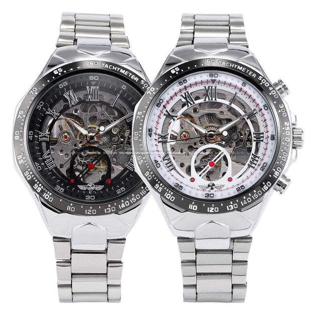 Men's Self Wind Deep Dish Skeleton Watch - TrendSettingFashions