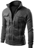 Men's Zip Up High Collar Jacket In 3 Colors! - TrendSettingFashions 