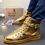 Men's Faux Snake Skin Chain Boots In 3 Colors! - TrendSettingFashions