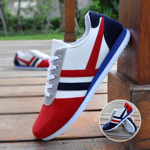 Men's Striped Canvas Shoe In 2 Colors - TrendSettingFashions 