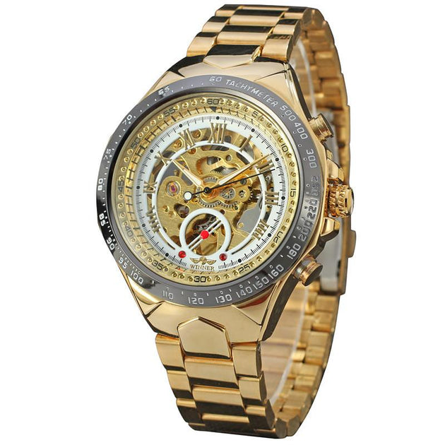 Men's Self Wind Deep Dish Skeleton Watch - TrendSettingFashions