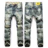Men's Designer LightWashed Ripped Jeans - TrendSettingFashions