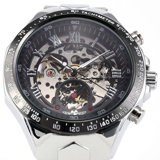 Men's Self Wind Deep Dish Skeleton Watch - TrendSettingFashions