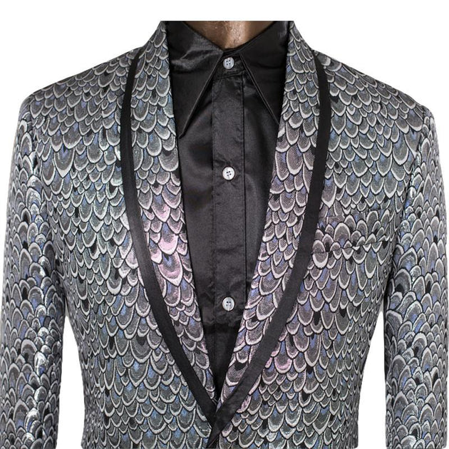 Men's Golden And Silver Scale Designer Suits Up To 6XL - TrendSettingFashions