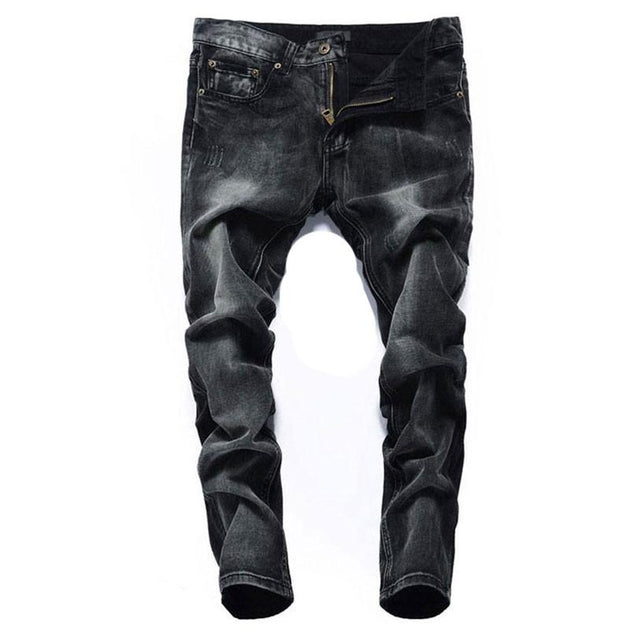 Men Black Colored Stonewashed Jeans - TrendSettingFashions