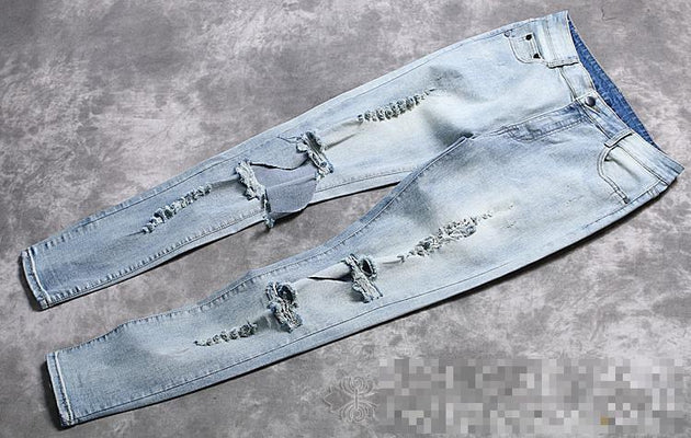 Denim Stretch Destroyed Fashion Jeans - TrendSettingFashions 