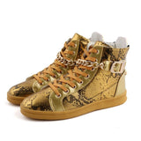 Men's Faux Snake Skin Chain Boots In 3 Colors! - TrendSettingFashions