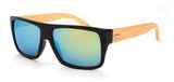 Men's Rectangular Frame Bamboo Glasses In 7 Color Options - TrendSettingFashions 