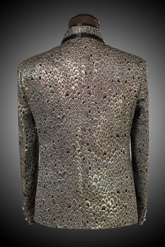 Men's Golden And Silver Scale Designer Suits Up To 6XL - TrendSettingFashions