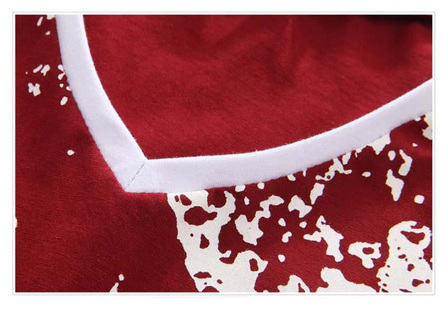 V-Neck Fashion Casual Jeans Tee - TrendSettingFashions