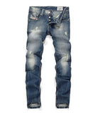 Straight Legged Mixed Blue Fashion Jeans - TrendSettingFashions 